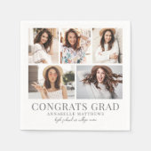 Graduate Foto Graduation Party Serviette (Vorderseite)