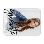 Graduate Foto Modern Announcement Card 2022 Magnet (Horizontal)