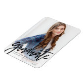 Graduate Foto Modern Announcement Card 2022 Magnet (Linke Seite)