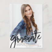 Graduate Foto Modern Announcement Card 2022 Postkarte (Vorderseite)