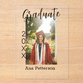 Graduate Foto Moderne Klassik hinzufügen Jahrname  Acryleinladungen