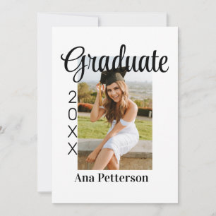 Graduate Foto Moderne Klassik hinzufügen Jahrname Feiertagskarte