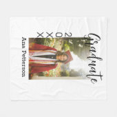 Graduate Foto Moderne Klassik hinzufügen Jahrname Fleecedecke (Vorderseite (Horizontal))