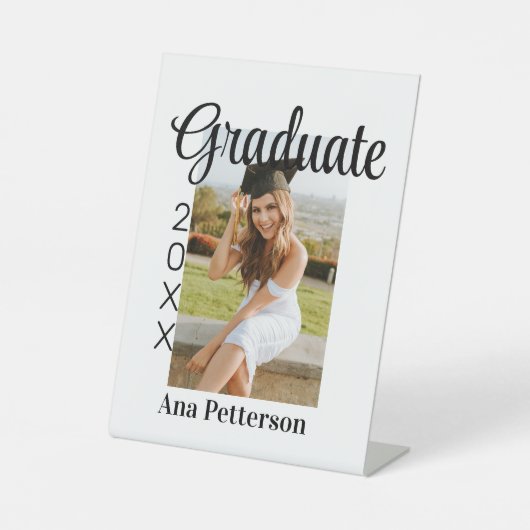 Graduate Foto Moderne Klassik hinzufügen Jahrname Sockelschild (Vorderseite)