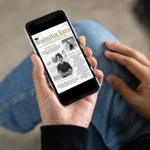 Graduate Foto Moderne, trendige Zeitung Einladung