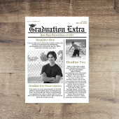 Graduate Foto Moderne, trendige Zeitung Postkarte