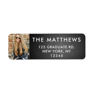 Graduate Foto Moderne Typografie Black Chalkboard