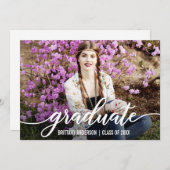 Graduate Foto Modernes Skript Ankündigung (Vorne/Hinten)