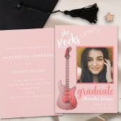 Graduate Foto Pink Country Music Graduation Party Einladung