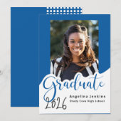 Graduate Foto Royal Blue 2022 Ankündigung (Vorne/Hinten)