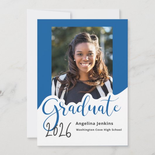 Graduate Foto Royal Blue 2025 Ankündigung (Vorderseite)