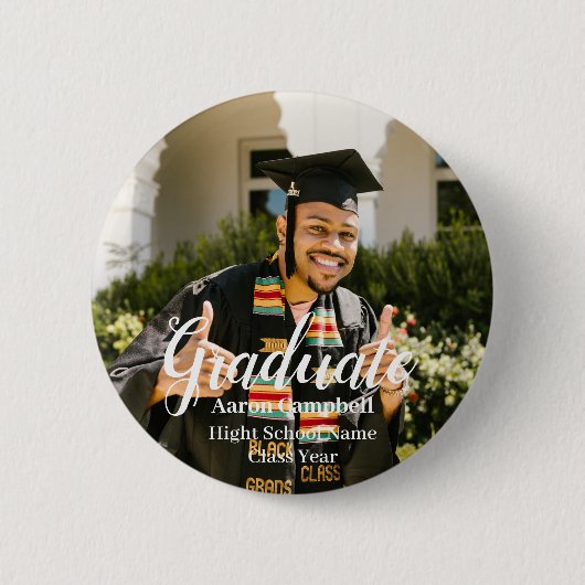 Graduate Foto School Name Class Year Abschluss Button (Vorderseite)