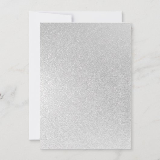 Graduate Foto | Silver Script Brush Grad Keepake Ankündigung (Rückseite)