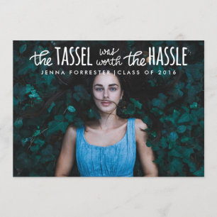 Graduate Foto Tassel war das Hassle-Skript wert Einladung