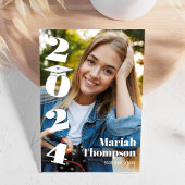 Graduate Foto Template Class of 2024 typography Einladung