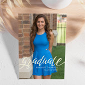 Graduate Foto Template Elegantes Typografie Script Einladung