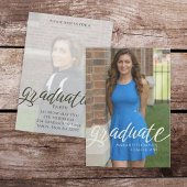 Graduate Foto Template Elegantes Typografie Script Einladung