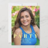 Graduate Foto Template Stilvoll Einfache Kalligrap Einladung (Rückseite)