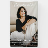 Graduate Foto und Elegantes Weißes Skript und Text Banner (Vertikal)