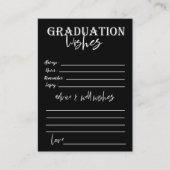 Graduate Foto White and Black 2025 Abschluss Hinweiskarte (Vorderseite)