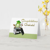 Graduate Frog Books Karte (Gelbe Blume)