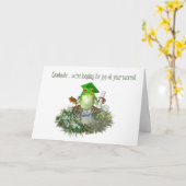 Graduate Frog Karte (Gelbe Blume)