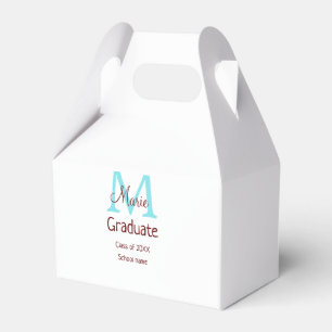 Graduate fügen Name monogram grün pink einfache Mi Geschenkschachtel