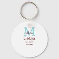 Graduate fügen Name monogram grün pink einfache Mi