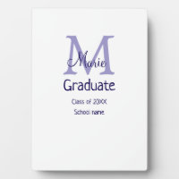 Graduate fügen Name Monogramm lila einfache minima