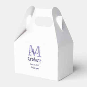 Graduate fügen Name Monogramm lila einfache minima Geschenkschachtel