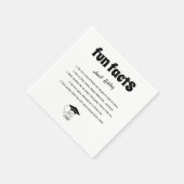 Graduate Fun Facts Class of Chic Black Script Napk Serviette (Ecke)