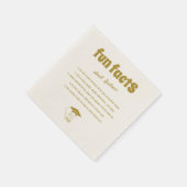 Graduate Fun Facts Class of Chic Gold Script Serviette (Ecke)