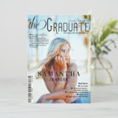 Graduate Fun Facts Magazine Style Abschluss Ankündigung (Stehend Vorderseite)