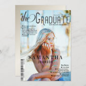 Graduate Fun Facts Magazine Style Abschluss Ankündigung (Vorne/Hinten)