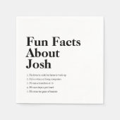 Graduate Fun Fakten Grad Black Custom Serviette (Vorderseite)