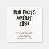 Graduate Fun Fakten Grad Graffiti Black Custom Serviette (Vorderseite)