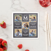 Graduate Fun Fakten Rustikale einzigartige FotoCol Serviette (Beispiel)