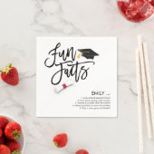 Graduate Fun Fakten Script Grad Cap Diploma Serviette (Beispiel)
