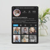 Graduate Fun Instagram Social Media Grad Party Einladung (Stehend Vorderseite)