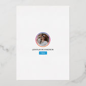 Graduate Fun Instagram Social Media Grad Party Folieneinladung (Rückseite)