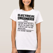 Graduate für Elektroingenieur Noun Cool Engineerin T-Shirt (Vorderseite)