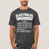 Graduate für Elektroingenieur Noun Cool Engineerin T-Shirt (Vorderseite)