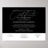 Graduate für moderne Schwarz-Weiß-Zertifikate Poster (Vorne)