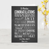 GRADUATE Gedächtnisgedicht, Glückwunsch Grad Karte (Gelbe Blume)