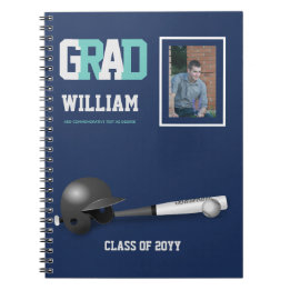 Graduate Gift - Persönliches Baseball-Themenblatt Notizblock