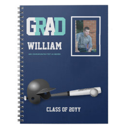 Graduate Gift - Persönliches Baseball-Themenblatt Notizblock