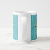 Graduate Gift Rustic Aquamarin Blue Barn Wood Jumbo-Tasse (Rückseite)