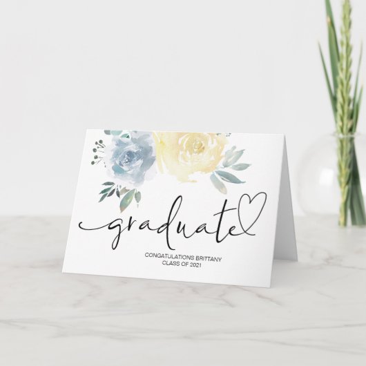 Graduate Gift Uni Grad Blumenbeere Karte (Vorderseite)