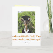 Graduate Giraffe Gold Tassel Karte (Rückseite)