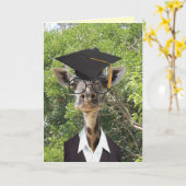 Graduate Giraffe Gold Tassel Karte (Gelbe Blume)
